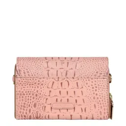 Hidesign Pink Textured Medium Sling Handbag image 3