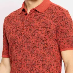 Club York Red Regular Fit Printed Polo T-Shirt image 5