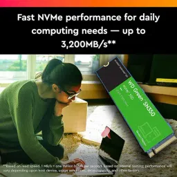 WD Green SN350 WDS100T3G0C 1TB M.2 NVMe SSD (Green) image 4