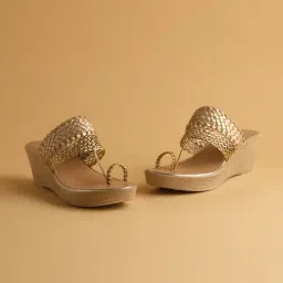 Eridani Women's Petrona Gold Toe Ring Wedges-image-0