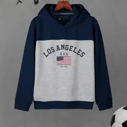 Hellcat Orange and Navy Blue Regular Fit Printed Sweatshirt - Pack of 2 image 4