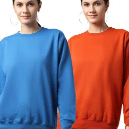 Vimal Jonney Blue & Orange Fleece Pullover - Pack of 2 image 1