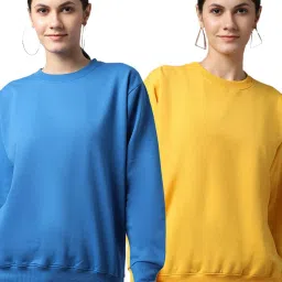 Vimal Jonney Blue & Yellow Fleece Pullover - Pack of 2 image 1