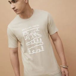 Fame Forever By Lifestyle Beige Regular Fit Printed T-Shirt-picture-19