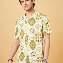 7 Alt by Pantaloons Off White Regular Fit Printed Shirt-picture-21