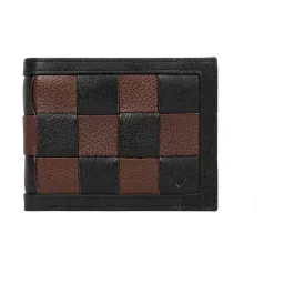 Hidesign Black & Brown MEXICO MEZCAL W2 Woven Small Leather Bi-Fold Wallet image 2