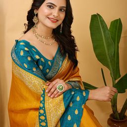 DIVASTRI Kalamkari Zari Banarasi Saree-picture-10