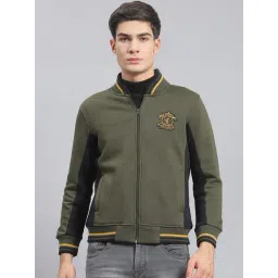 Monte Carlo Olive Green Regular Fit Printed Sweatshirt-picture-12