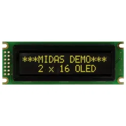 Midas OLED Display Yellow COB Parallel Interface, MCOB21605C1V-EYP-picture-27