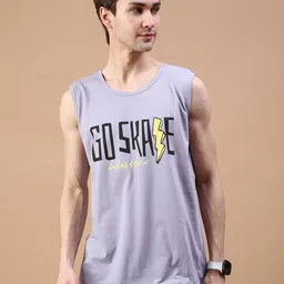 V-Mart Typography Printed Round Neck Sleeveless Cotton Sando T-shirt-picture-42