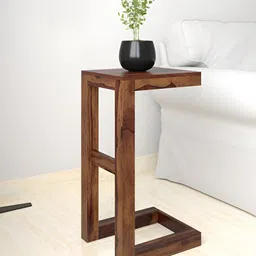 GLOBALLY INDIAN Brown Wooden Rectangle BedsideTable-picture-31