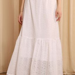 NEUDIS Self-Design Cotton Tiered Maxi Skirt-picture-41