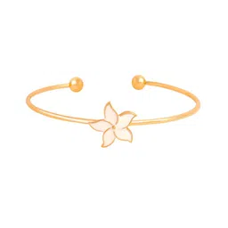 Yellow Chimes Women Gold-Plated Floral Cuff Bracelet image 5
