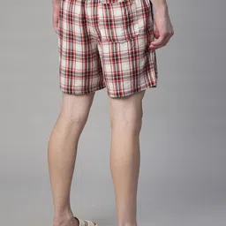 PRONK Pack Of 2 Checked Cotton Boxers TM-BC2-008-BGE-S image 3