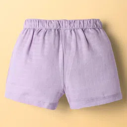 Babyoye 100% Organic Muslin Knit Floral & Bunny Printed Shorts With Bow Applique Pack of 3 - Multicolor image 5