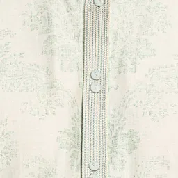 Manyavar Men Green Woven Design Kurta with Churidar image 2