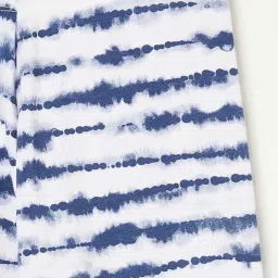 Fame Forever by Lifestyle Kids Navy & White Cotton Printed Leggings image 3