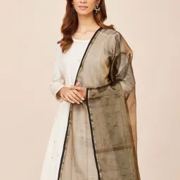 Fabindia Black Woven Pattern Dupatta image 3