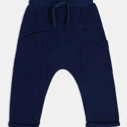 MINIKLUB Boys Blue Solid Full Sleeves Knit Bottom image 1