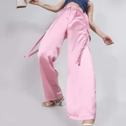 Campus Sutra Pink Regular Fit Trousers image 5