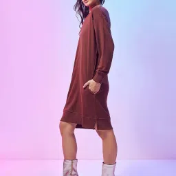 Bewakoof Maroon A-Line Dress image 3