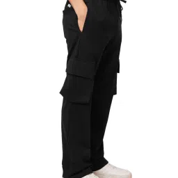 The Souled Store Black Regular Fit Cotton TrackPants image 3