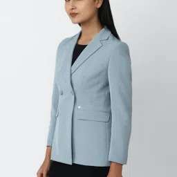 Van Heusen Powder Blue Regular Fit Blazer image 3