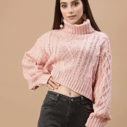 Mafadeny Peach Crochet Pattern Cropped Sweater-picture-24