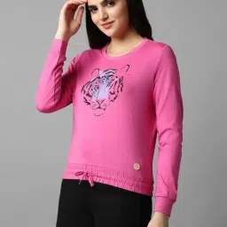 Allen Solly Pink Cotton Printed T-Shirt image 3