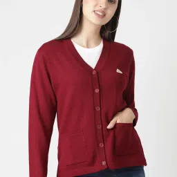 Monte Carlo Red Full Sleeves Cardigan image 1