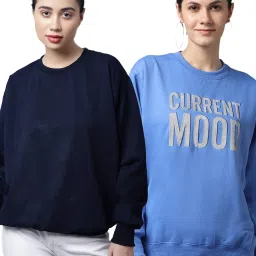 Vimal Jonney Navy & Blue Printed Fleece Pullover - Pack of 2 image 1