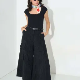 Honey By Pantaloons Jet Black Slim Fit Top image 5