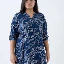 Diza by Westside Indigo Bandhani Printed Tunic image 1