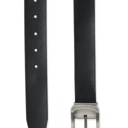 Peter England Black Leather Wide Belt for Men image 2