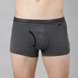 Force NXT Black Cotton Regular Fit Trunks image 1