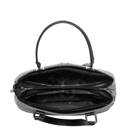 Bellissa Black Checks Medium Handbag with Wallet Combo image 3