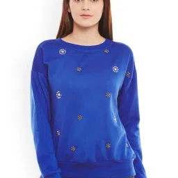 Belle Fille Blue Embellished Sweatshirt-picture-25