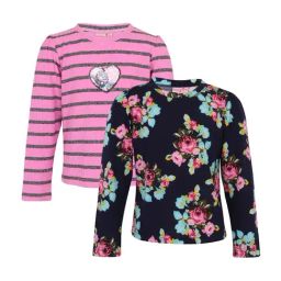 Cutecumber Kids Multicolor Floral Print T-Shirts - Pack of 2-picture-46