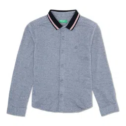 United Colors of Benetton Kids Blue Printed Shirt-picture-26