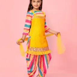 Aarika Kids Multicolor Embellished Kurti, Inner, Patiala with Dupatta image 3
