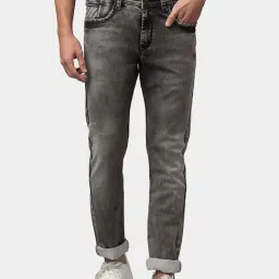 Being Human Grey Cotton Slim Fit Jeans-image-90