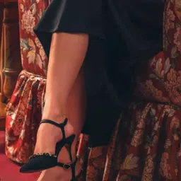 Saint G Women's Leila Black Ankle Strap Sandals image 1