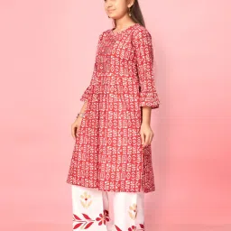 Aarika Kids Red Printed Kurti image 3