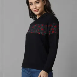 Allen Solly Black Cotton Printed Sweatshirt image 3