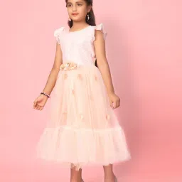 Aarika Kids Peach Applique Gown image 3