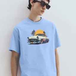 TOGS & TERRE Men Graphic Printed Round Neck Cotton Oversized T-shirt-picture-34