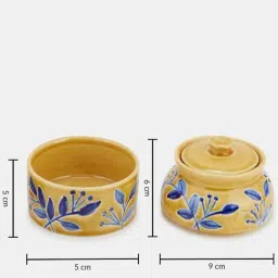 Fabindia Naintara Yellow Ceramic Condiment Set image 5