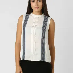 Van Heusen White Striped Top image 1