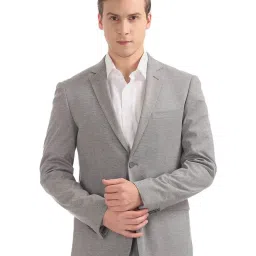 AD by Arvind Light Grey Textured Blazer image 1