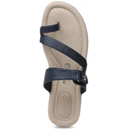 Bata Women's Navy Toe Ring Sandals image 3